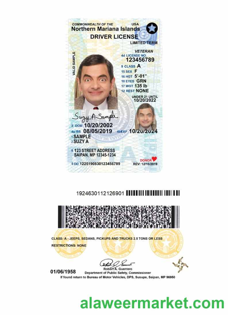 USA Northern Mariana Islands under 21 driving license 2019-present